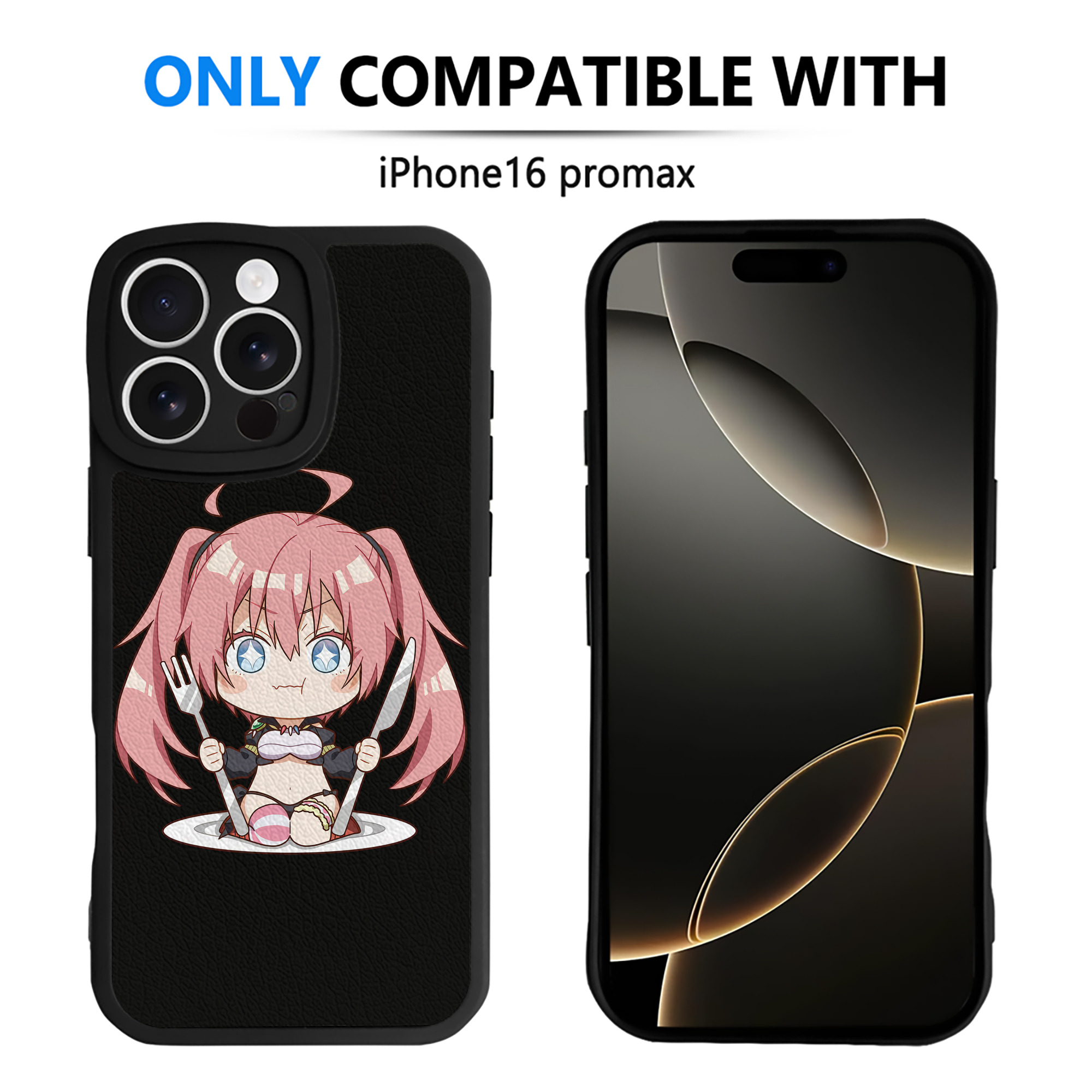 （画像用） 転スラ Regarding Reincarnated to Slime 【iPhone 16シリーズ対応】シリコンスマホケース（レザー調） 材質：シリコン